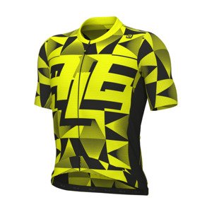 ALÉ Cyklistický dres s krátkym rukávom - PR-E MULTIVERSO - žltá S