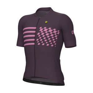 ALÉ Cyklistický dres s krátkym rukávom - PR-E PLAY - fialová