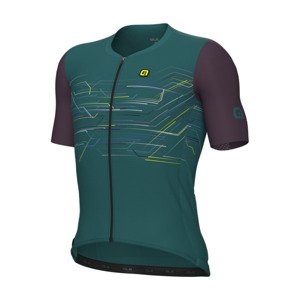 ALÉ Cyklistický dres s krátkym rukávom - PR-E MEGABYTE - zelená 2XL