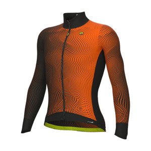 ALÉ Cyklistický dres s dlhým rukávom zimný - CIRCUS PR-S - oranžová