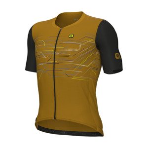 ALÉ Cyklistický dres s krátkym rukávom - PR-E MEGABYTE - žltá L