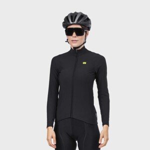 ALÉ Cyklistický dres s dlhým rukávom zimný - R-EV1 WARM RACE - čierna 4XL