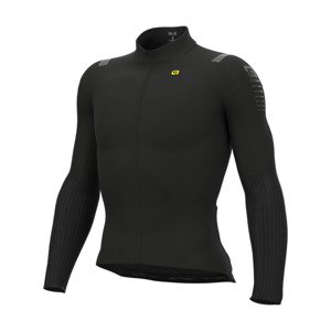 ALÉ Cyklistický dres s dlhým rukávom zimný - WARM RACE 2.0 R-EV1 - čierna XL