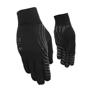 ALÉ Cyklistické rukavice dlhoprsté - SPIRALE - čierna 2XL