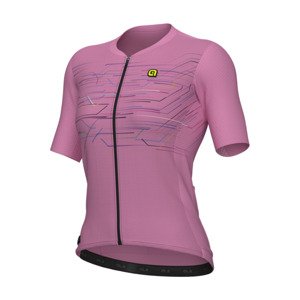 ALÉ Cyklistický dres s krátkym rukávom - PR-E MEGABYTE - ružová 2XL