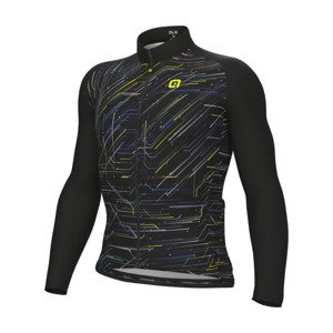ALÉ Cyklistický dres s dlhým rukávom zimný - QUICK R-EV1 - čierna