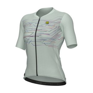 ALÉ Cyklistický dres s krátkym rukávom - PR-E MEGABYTE - svetlo zelená 5XL
