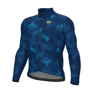 ALÉ Cyklistická zateplená bunda - PLANET SOLID - modrá 3XL