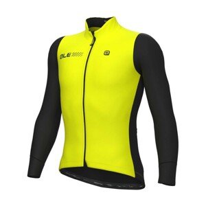 ALÉ Cyklistická zateplená bunda - FONDO 2.0 PRAGMA - žltá/čierna M