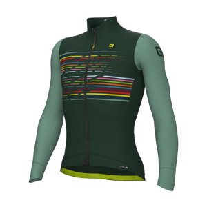 ALÉ Cyklistický dres s dlhým rukávom zimný - LOGO PR-S - zelená M