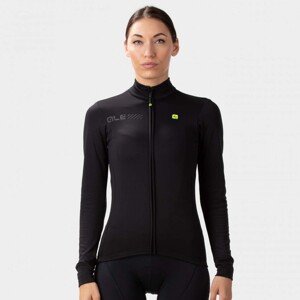 ALÉ Cyklistický dres s dlhým rukávom zimný - FONDO 2.0 SOLID - čierna 5XL
