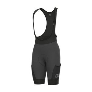 ALÉ Cyklistické nohavice krátke s trakmi - GRAVEL STONES CARGO - šedá 2XL