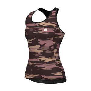 ALÉ Cyklistický dres bez rukávov - PRAGMA LARA - hnedá 3XL