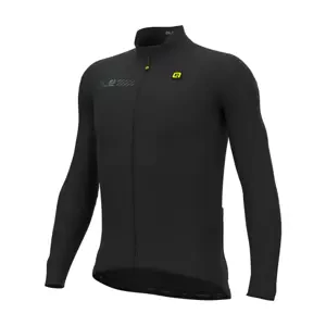 ALÉ Cyklistický dres s dlhým rukávom zimný - FONDO 2.0 SOLID - čierna S