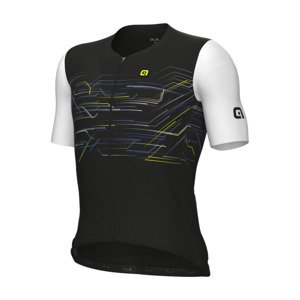 ALÉ Cyklistický dres s krátkym rukávom - PR-E MEGABYTE - čierna 4XL
