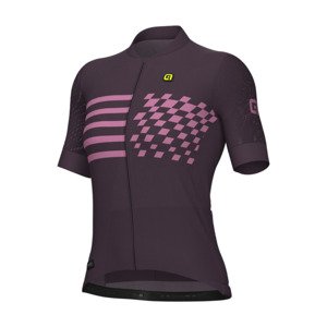 ALÉ Cyklistický dres s krátkym rukávom - PR-E PLAY - fialová L