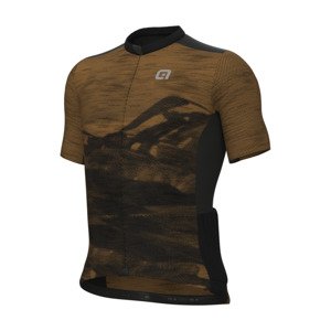 ALÉ Cyklistický dres s krátkym rukávom - MOUNTAIN OFF ROAD - GRAVEL - hnedá 4XL