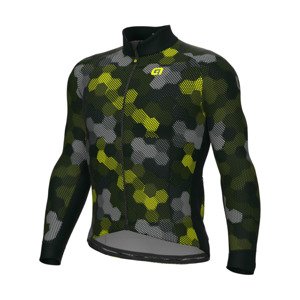 ALÉ Cyklistická zateplená bunda - PLANET SOLID - zelená 4XL