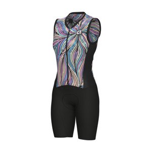 ALÉ Cyklistická kombinéza - PRAGMA ART - čierna 2XL