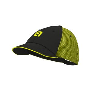 ALÉ Cyklistická čiapka - PODIO 3.0 - čierna/žltá UNI