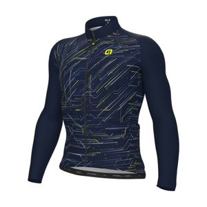 ALÉ Cyklistický dres s dlhým rukávom zimný - BYTE PRAGMA - modrá 4XL
