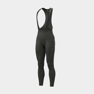 ALÉ Cyklistické nohavice dlhé s trakmi - SOLID WINTER - čierna 6XL