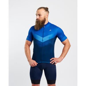 HOLOKOLO Cyklistický dres s krátkym rukávom - ARROW II - modrá