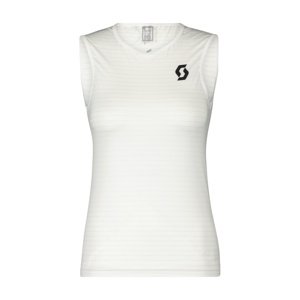 SCOTT Cyklistické tričko bez rukávov - UNDERWEAR CARBON W - biela