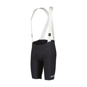 SCOTT Cyklistické nohavice krátke s trakmi - SRAM AERO +++ - čierna/biela XL