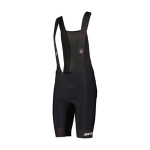 SCOTT Cyklistické nohavice krátke s trakmi - SRAM PRO +++ - čierna/biela 2XL