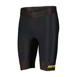 SCOTT Cyklistické nohavice krátke bez trakov - RC PRO +++ - čierna/žltá XL
