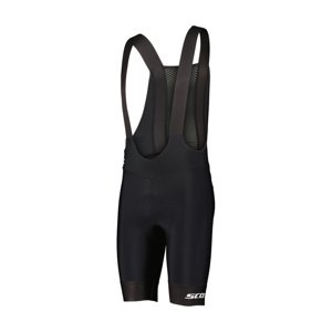 SCOTT Cyklistické nohavice krátke s trakmi - RC PRO +++ - čierna/biela 2XL
