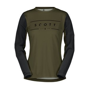 SCOTT Cyklistický dres s dlhým rukávom letný - TRAIL VERTIC LS W - zelená S