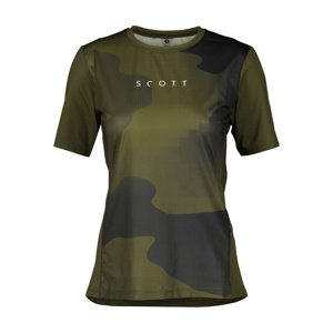 SCOTT Cyklistický dres s krátkym rukávom - TRAIL VERTIC SS W - zelená/čierna L