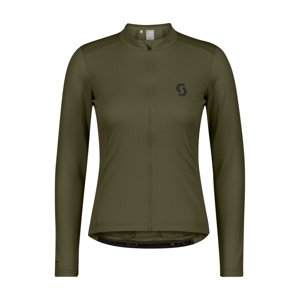 SCOTT Cyklistický dres s dlhým rukávom letný - ENDURANCE 10 L/SL W - zelená XL