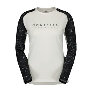 SCOTT Cyklistický dres s dlhým rukávom letný - TRAIL CONTESSA SIGN. LS W - biela XL