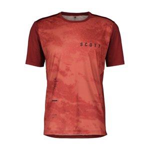SCOTT Cyklistický dres s krátkym rukávom - VERTIC SS - červená L