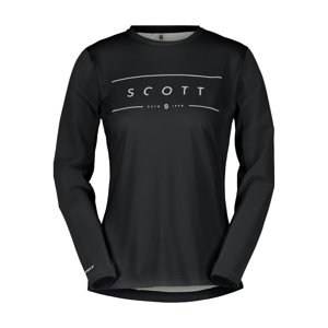 SCOTT Cyklistický dres s dlhým rukávom letný - TRAIL VERTIC LS W - čierna XS