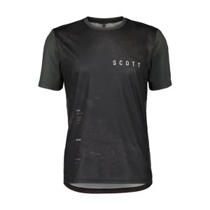 SCOTT Cyklistický dres s krátkym rukávom - VERTIC SS - čierna/šedá 2XL