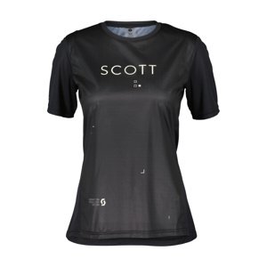 SCOTT Cyklistický dres s krátkym rukávom - TRAIL FLOW SS W - čierna/žltá L
