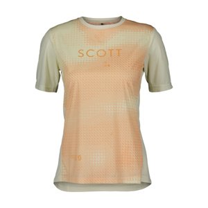 SCOTT Cyklistický dres s krátkym rukávom - TRAIL FLOW SS W - žltá/oranžová M