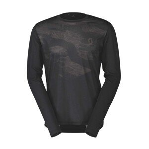 SCOTT Cyklistický dres s dlhým rukávom letný - TRAIL FLOW LS - čierna/šedá 2XL