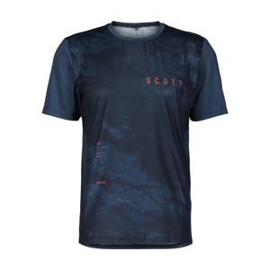 SCOTT Cyklistický dres s krátkym rukávom - VERTIC SS - modrá 2XL