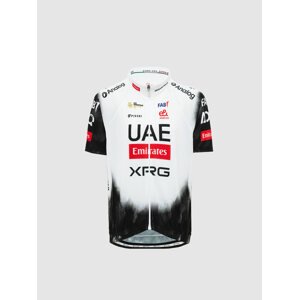 PISSEI Cyklistický dres s krátkym rukávom - UAE TEAM EMIRATES 2025 REPLICA JR - biela/čierna 12Y
