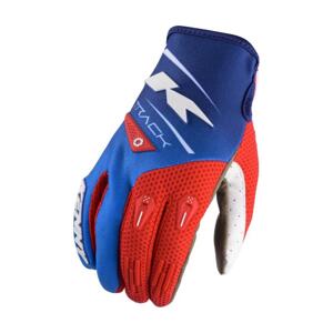 KENNY Cyklistické rukavice dlhoprsté - GLOVES TRACK 24 - červená/modrá 3XL