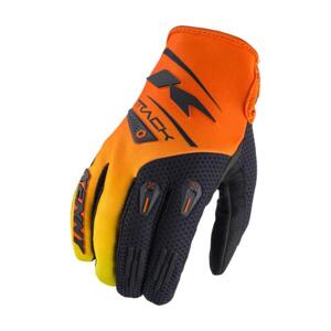 KENNY Cyklistické rukavice dlhoprsté - GLOVES TRACK 24 - oranžová/čierna 2XL