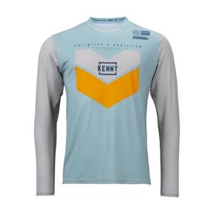 KENNY Cyklistický dres s dlhým rukávom letný - PROLIGHT - svetlo modrá/šedá
