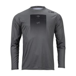KENNY Cyklistický dres s dlhým rukávom letný - FACTORY - šedá/čierna