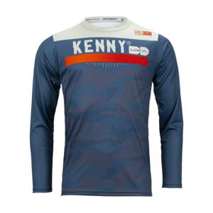 KENNY Cyklistický dres s dlhým rukávom letný - ELITE - modrá