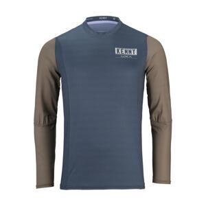 KENNY Cyklistický dres s dlhým rukávom letný - CHARGER 24 - hnedá/šedá
